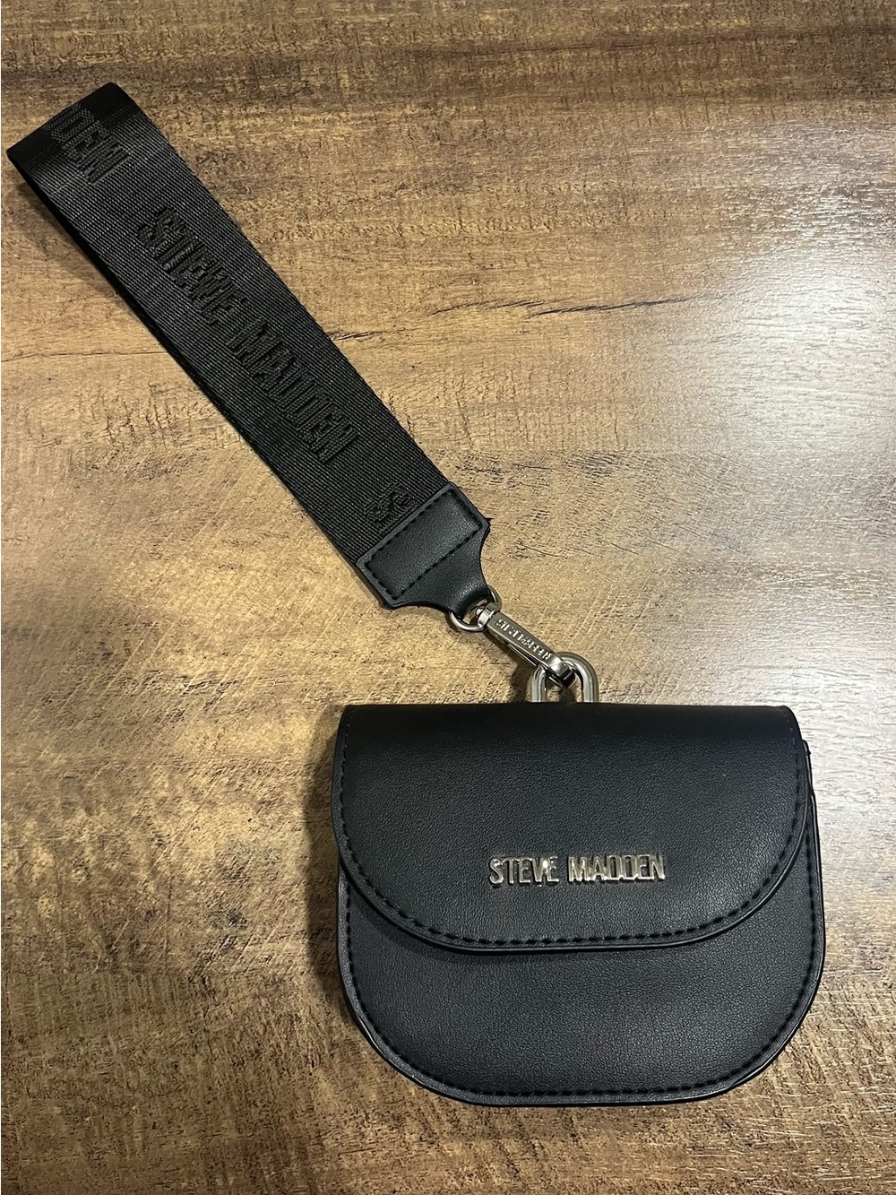Steve Madden Black keychain Mini Bag with Detachable Strap NEW 🖤